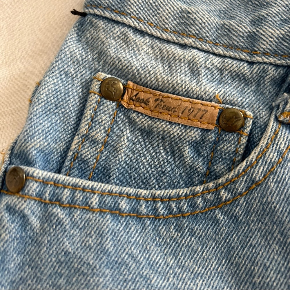 jean cutoff mini skirt - Picture 5 of 6